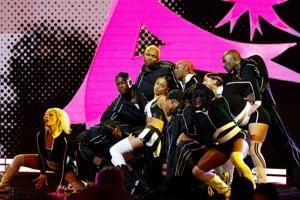Tyla performs during the 2026 WNBA All Star Game halftime show between Team Coop and Team Spoon at United Center in Chicago on July 25, 2026.