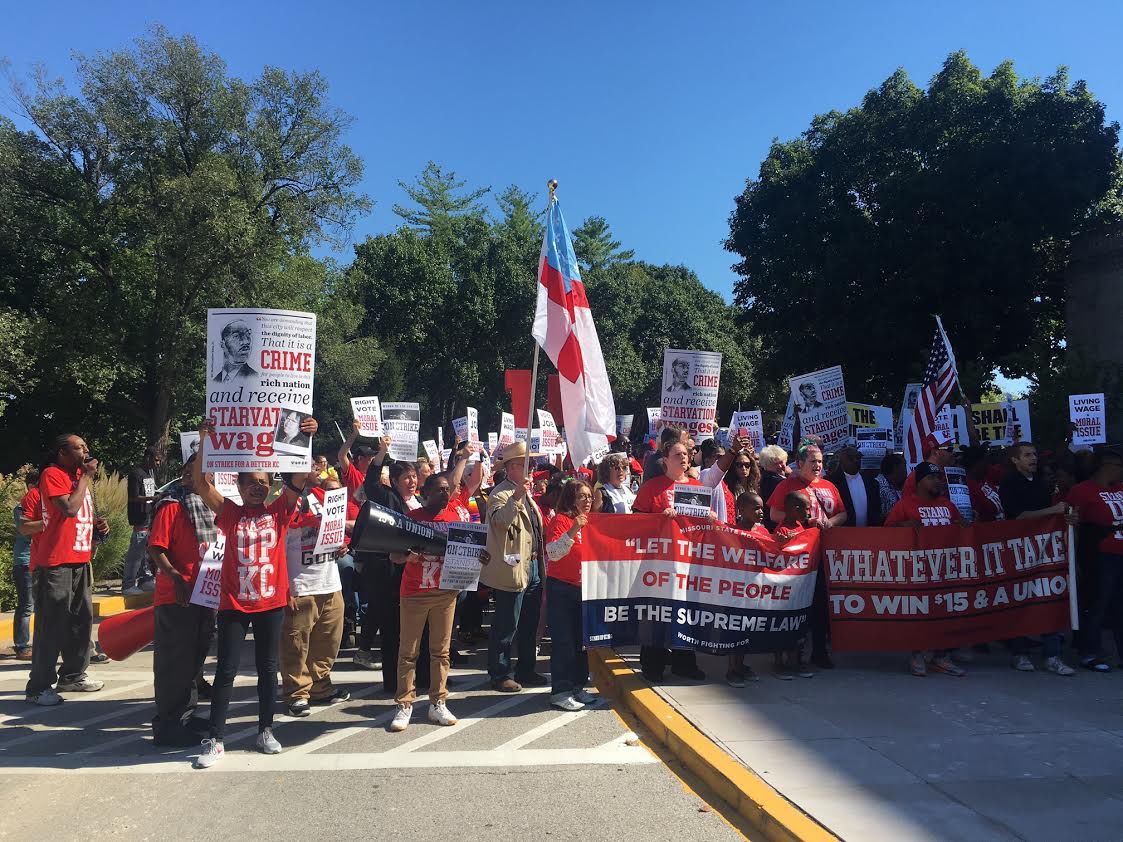 Protesters At Capitol Call For Higher Minimum Wage, Slam Voter ID Proposals