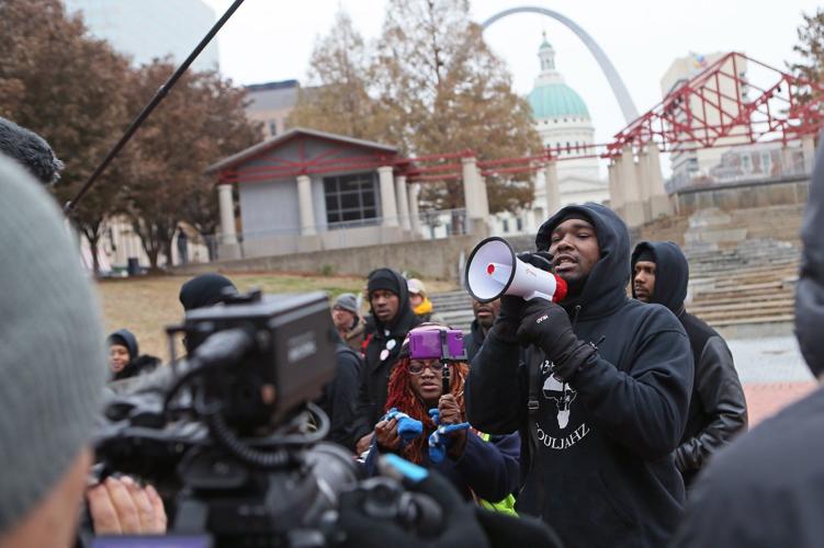 Downtown demonstration beginning at Keiner Plaza