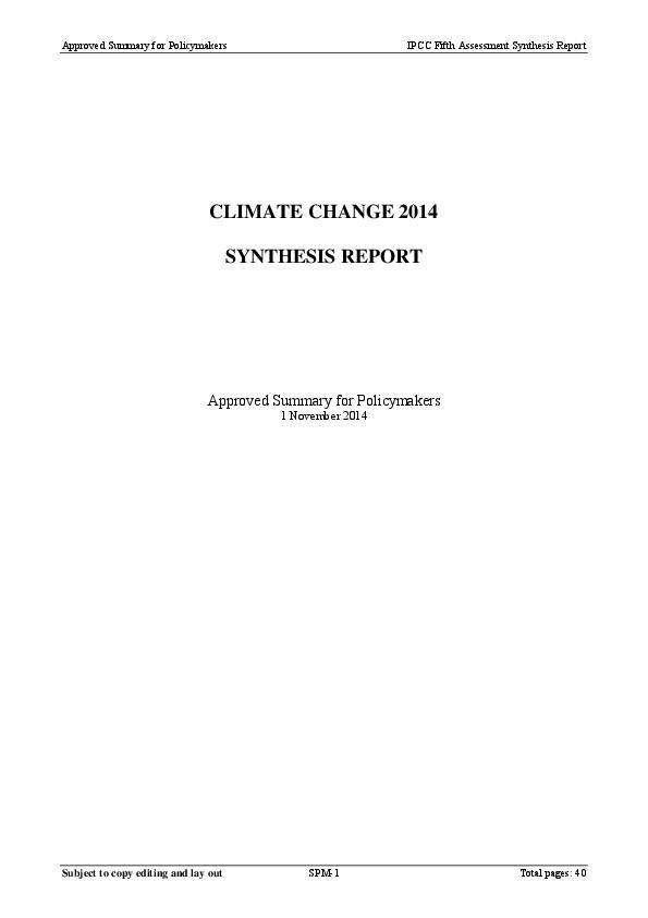 IPCC Assessment Report