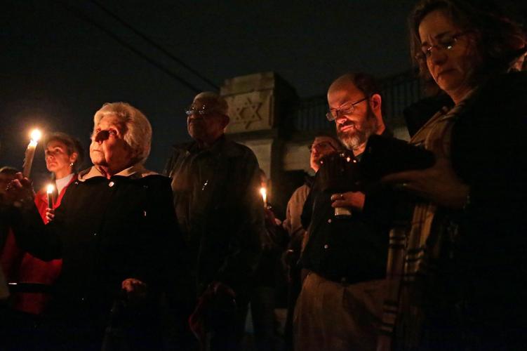 Vigil at Chesed Shel Emeth Cemetery in response to news of toppled headstones