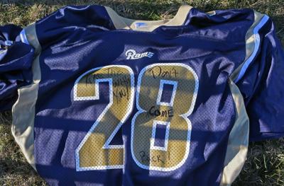 Rams jerseys are left at traning center after team announce they're leaving
