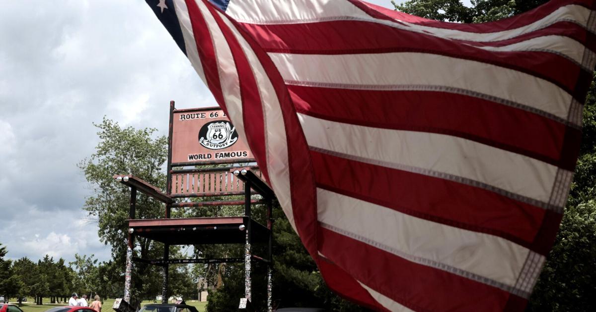 Hot rod car fans hit Route 66 during the 'Mother Road's' centennial