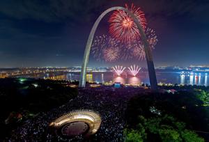 Fireworks over St. Louis