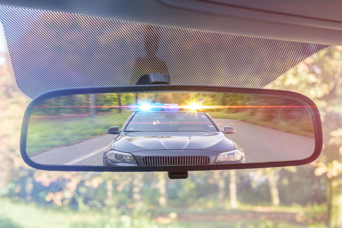 Police in the rearview mirror