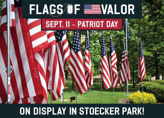 Flags of Valor on Display for Patriot Day