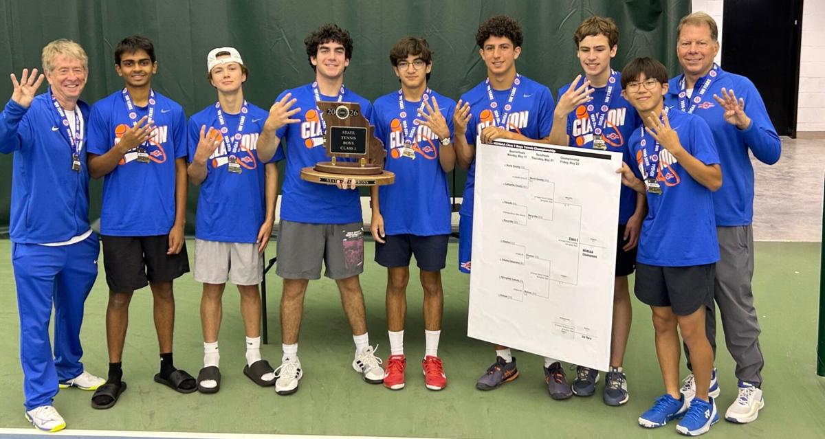 2026 Clayton boys team tennis state champions