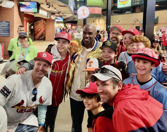 Dwight Gooden visits Busch Stadium
