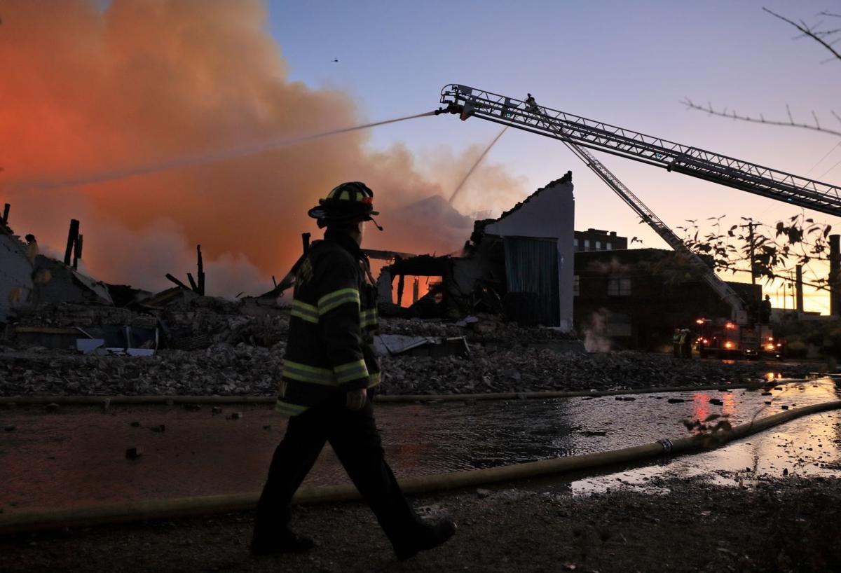 Five alarm warehouse fire in St. Louis