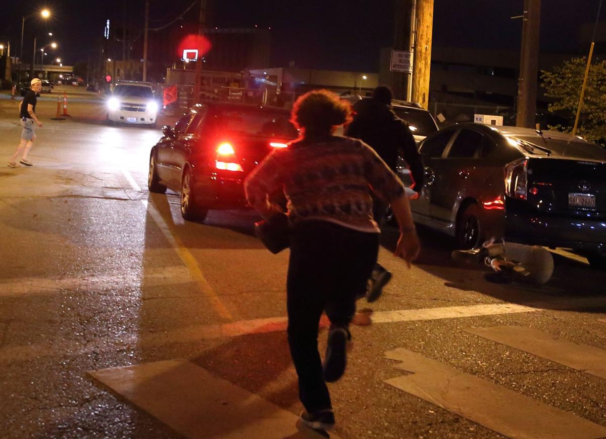 Car Drives Through St Louis Protest Car Drives Through St Louis Protest