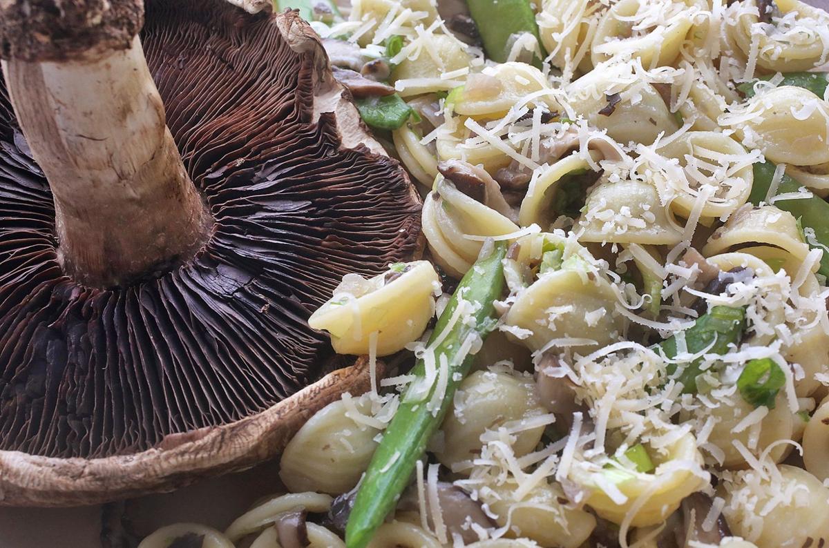 Orecchiette Pasta with Shiitake Mushrooms and Sugar Snap Peas