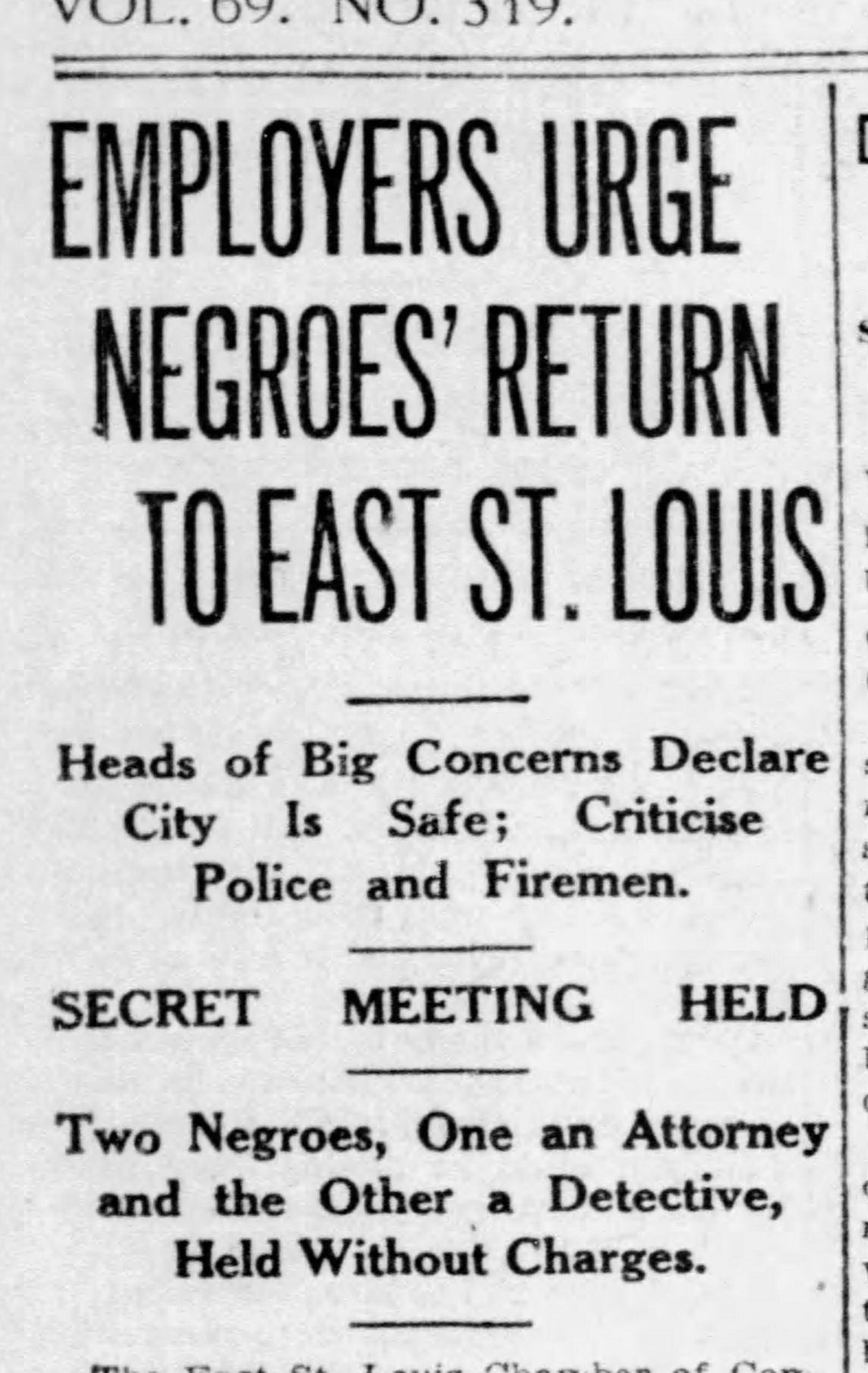Followup coverage of East St. Louis riots | Post-Dispatch Archives | literacybasics.ca