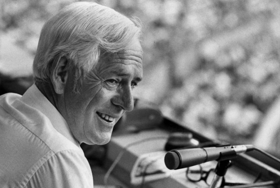 Jack Buck & Joe Buck at Busch Stadium II - 5x7 Glossy Photo. St. Louis  Cardinals