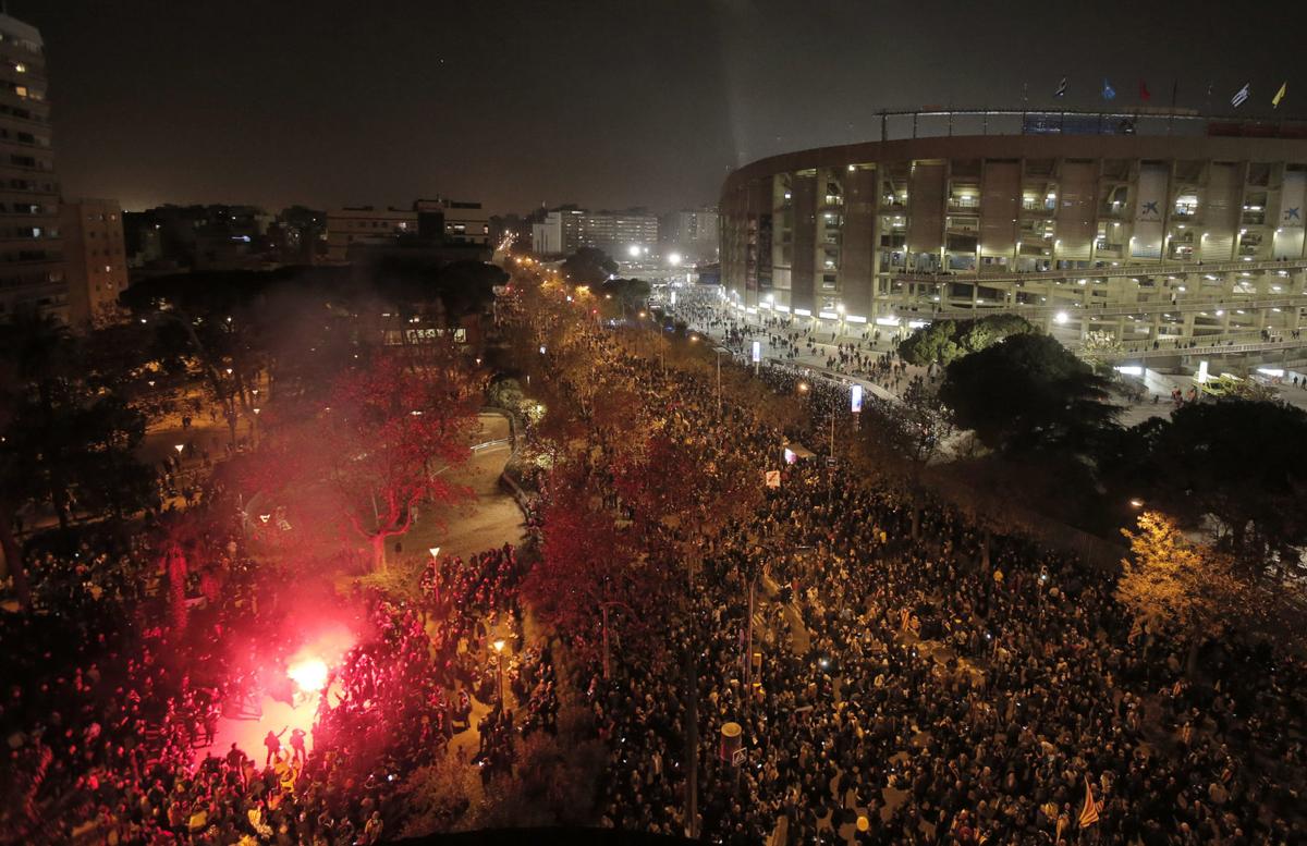 Spain Soccer Clasico Protest
