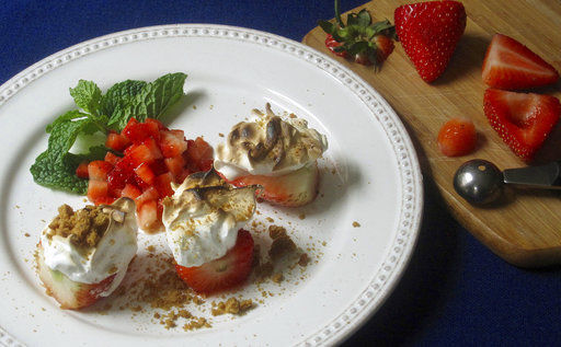 Strawberries Baked Alaska is relatively simple to prepare