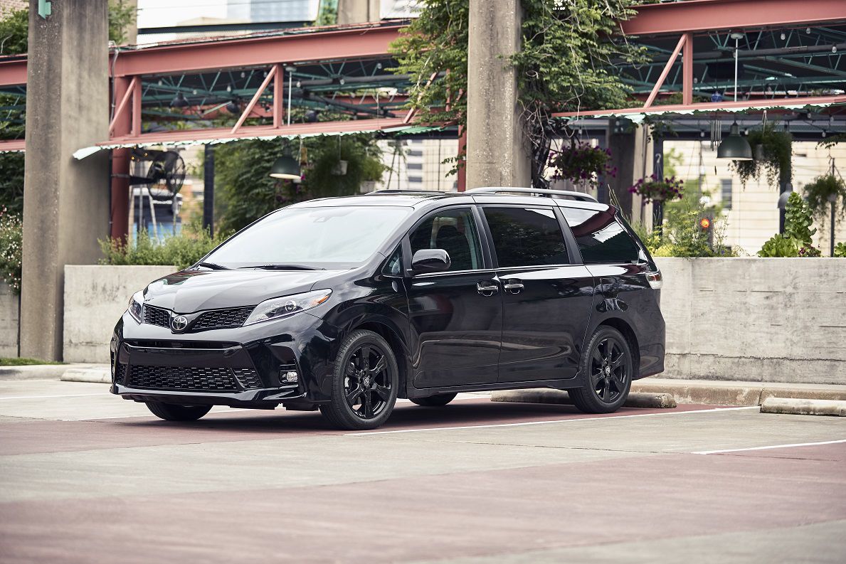 black toyota minivan