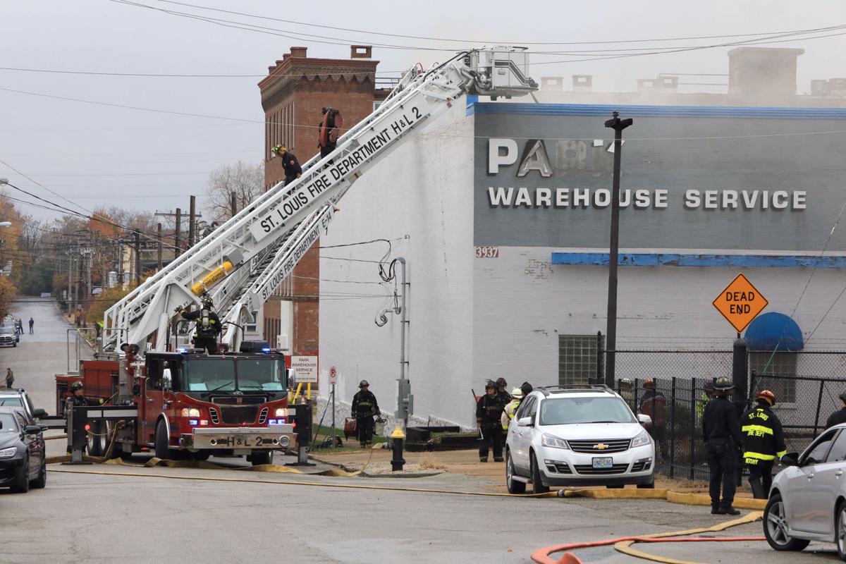 St. Louis firefighters fight warehouse blaze