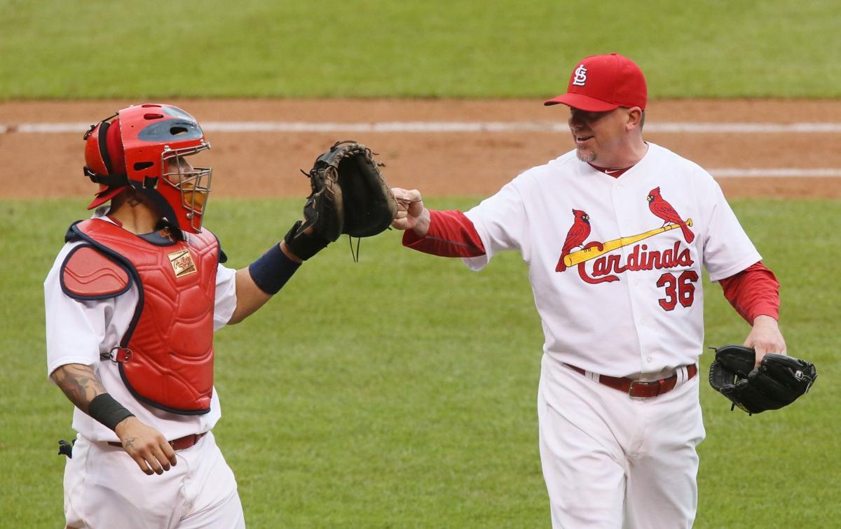 Yadier Molina St. Louis Cardinals Autographed 8 x 10 Staring Photograph