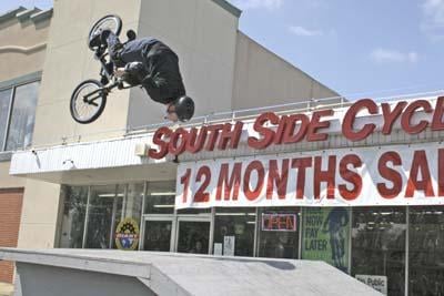 BMX riders roll in to wow crowd with bike stunts