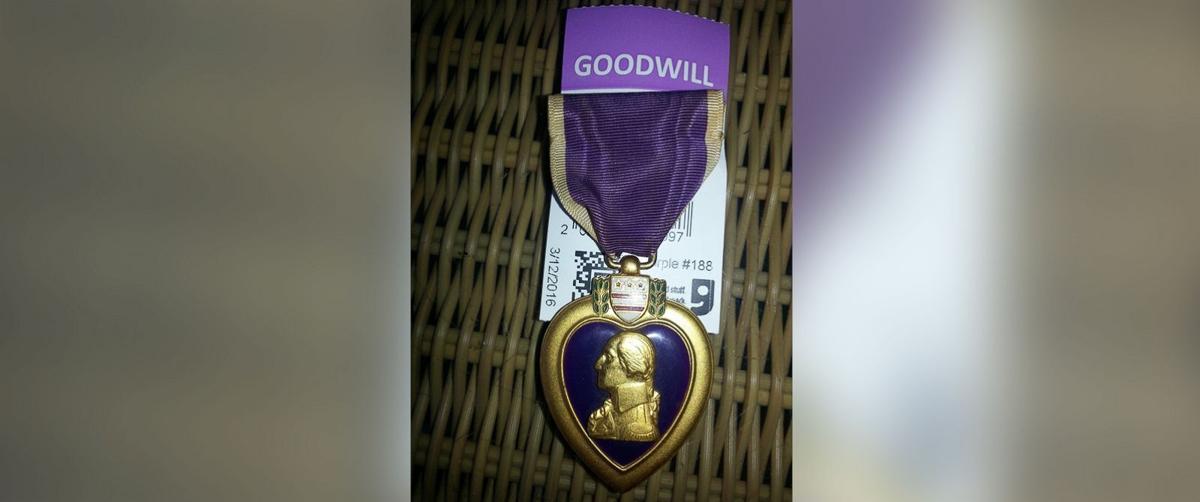 Purple Heart sold at Goodwill store