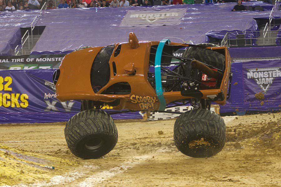 Monster Jam Scooby Doo truck roars in Des Moines