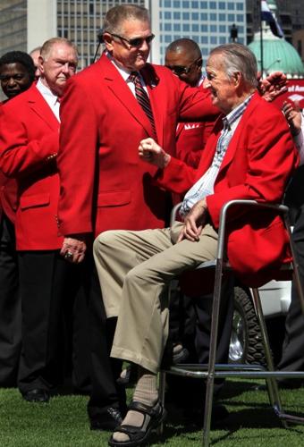 Jackie Brock, Mike Shannon, Lou Brock, Lou Brock, Jr. Red