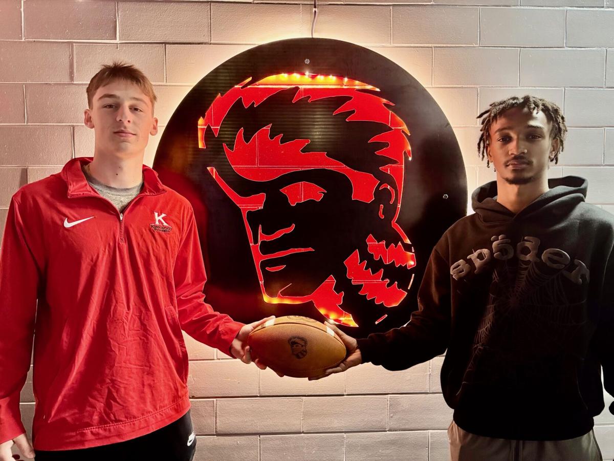 Cooper Owens and Jamiir Sloan of Kirkwood football