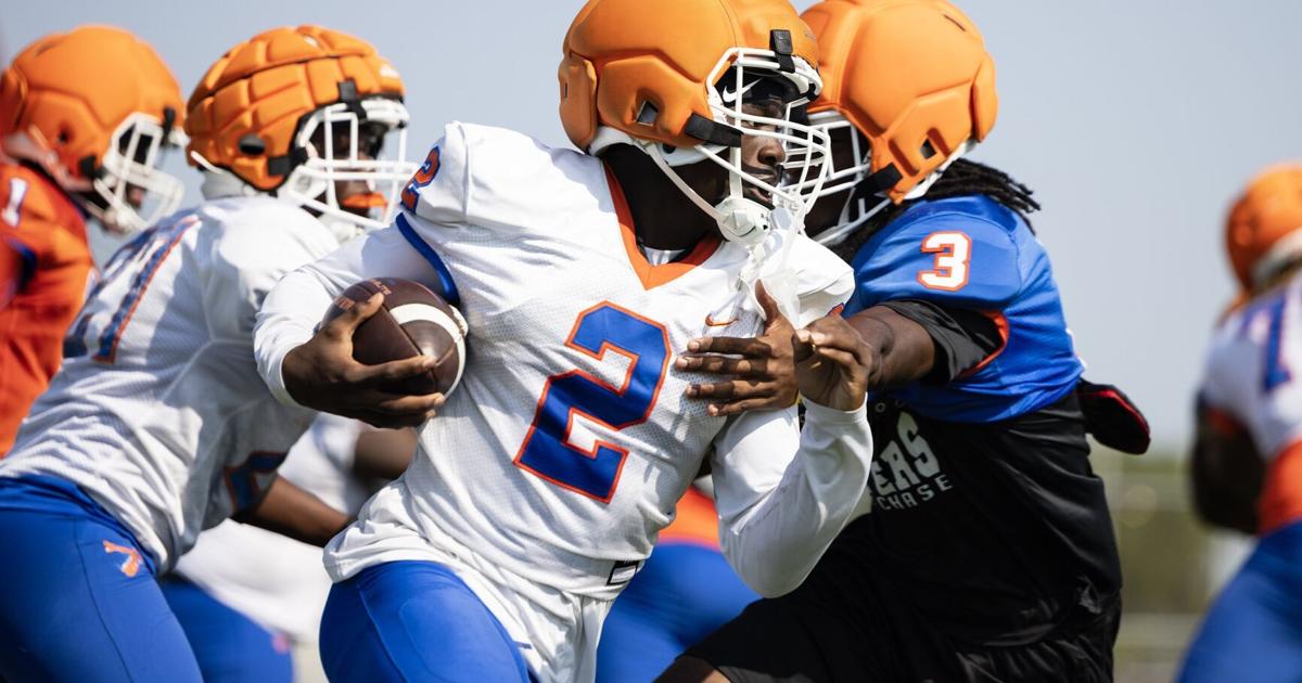 East St. Louis football practice