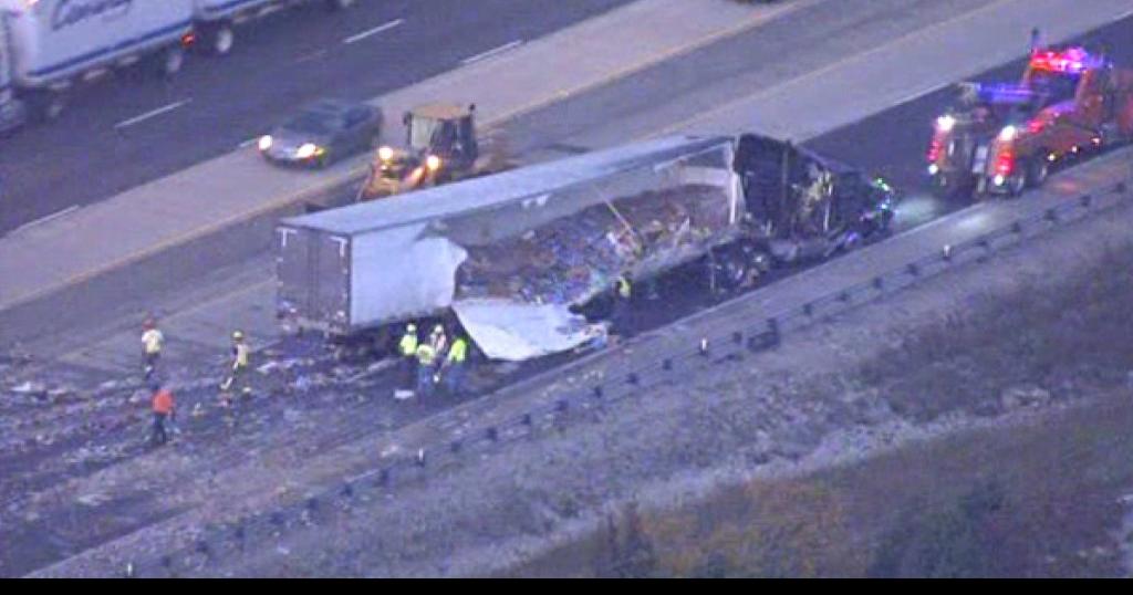 Highway littered with soup cans after crash near Pacific reopens
