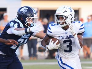 Jackson Lawal moves back to RB, scores three TDs as Columbia holds off Mater Dei