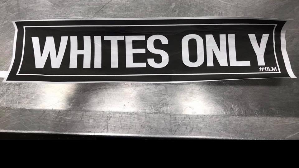 Restaurant owners in The Grove find 'Whites Only' stickers on doors