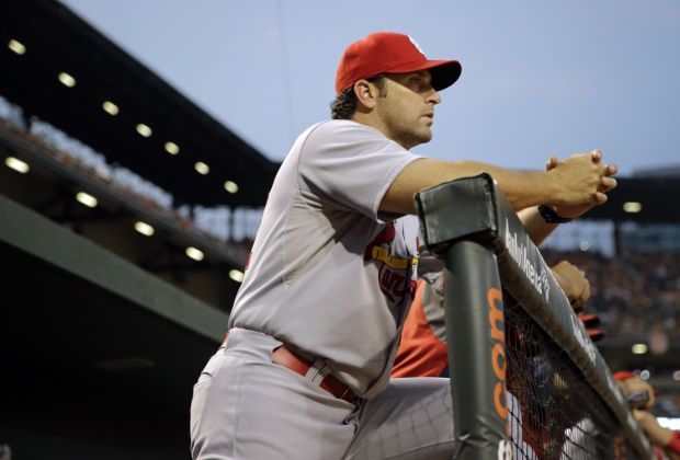 Mike Matheny having a good time with his players.