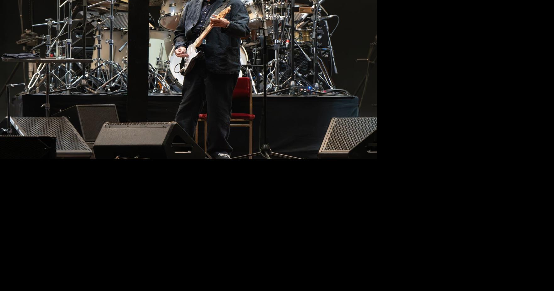 Scenes from Eric Clapton's performance at Enterprise Center