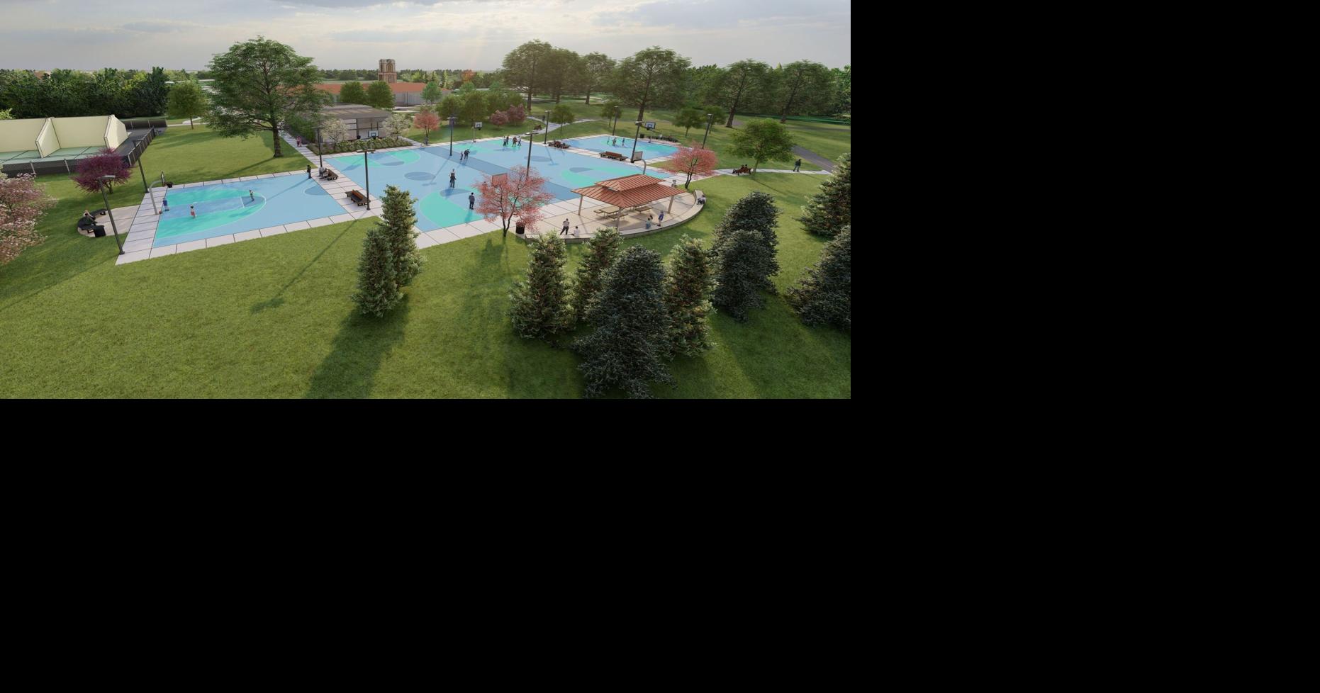 Forest Park Basketball Courts design rendering