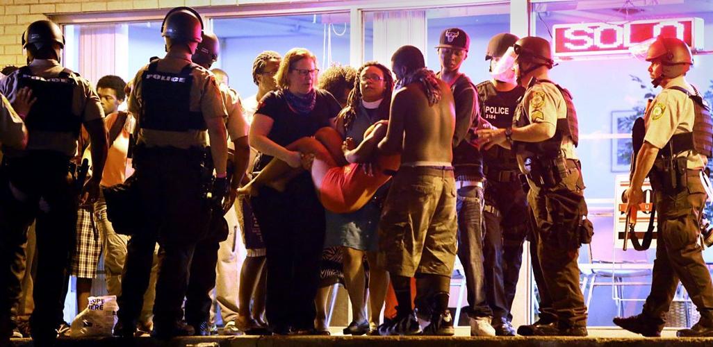 Shots fired, at least one hit, at Brown protest