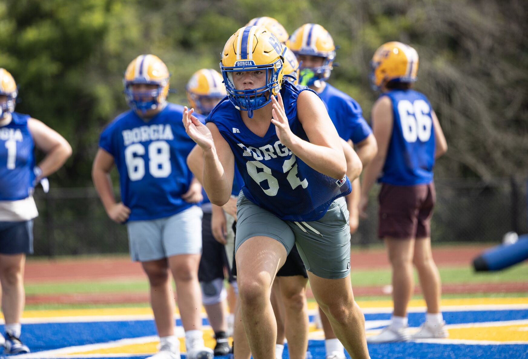 Borgia football practice