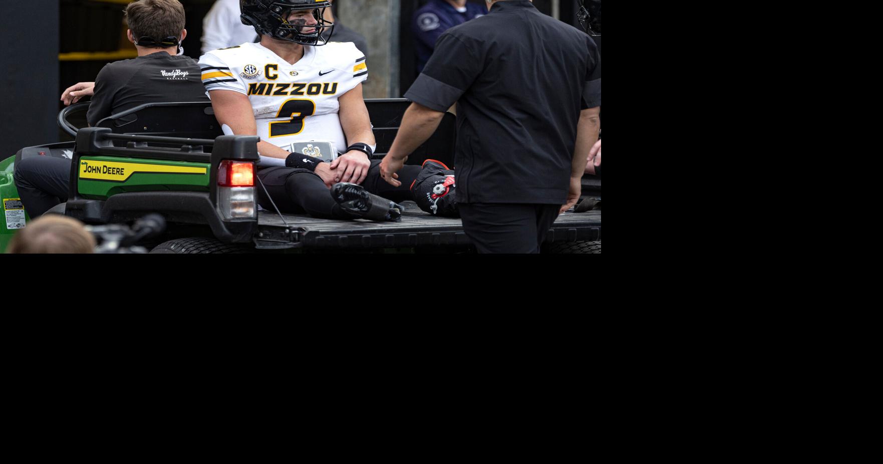 Pribula suffered an apparent left leg injury while running the ball in the third quarter of Saturday's game.