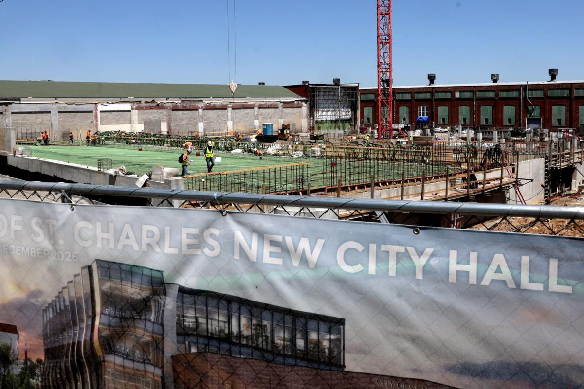Construction work at  The City Centre Complex in St. Charles