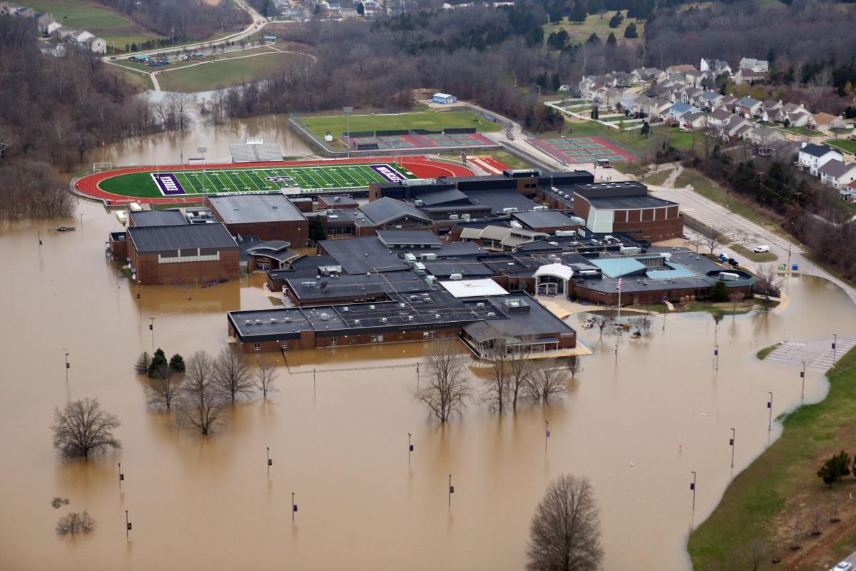 Eureka High School took on some floodwater, but nothing 'extreme