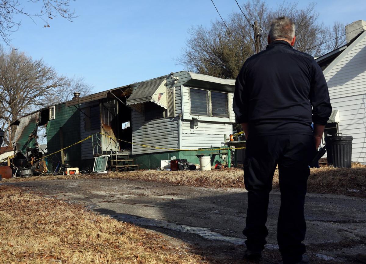 Fire that killed 2 men in Belleville trailer home started with space