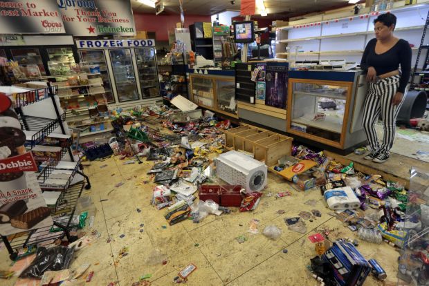 The day after a violent night in Ferguson