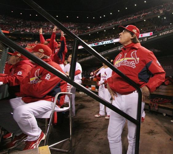 Tony La Russa St. Louis Cardinals Autographed 8 x 10 2011 World Series  Trophy Photograph
