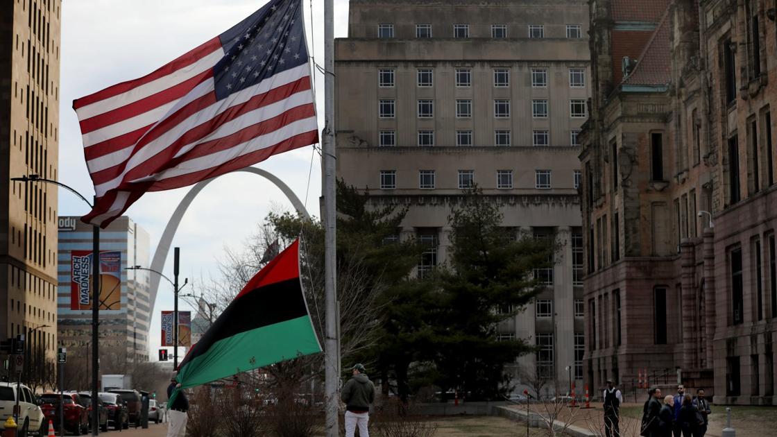 Photos: The African American Heritage flag is raised outside City Hall |  Metro | stltoday.com