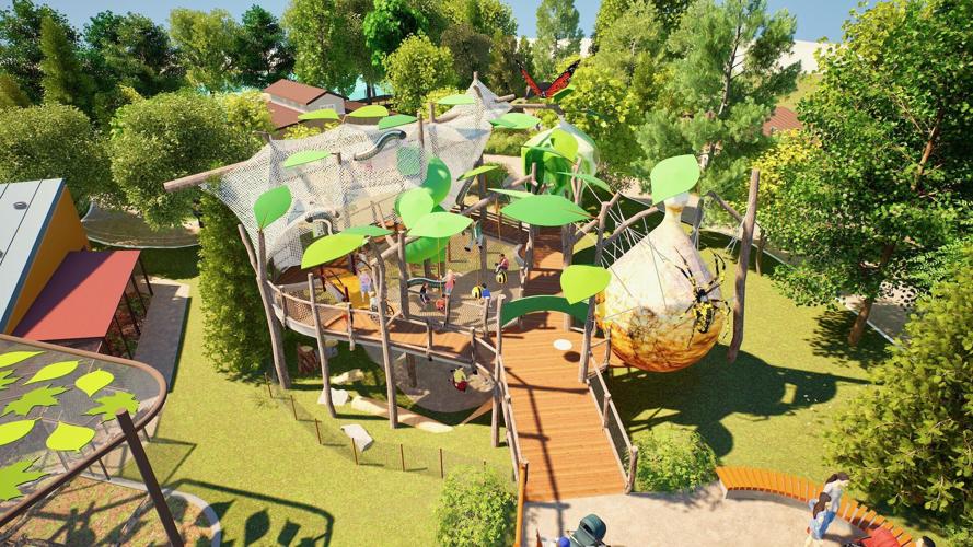 Climbing structure at Destination Discovery