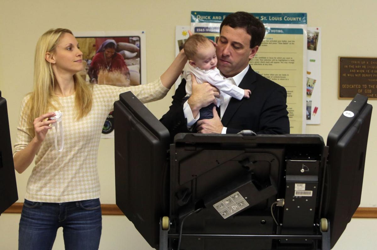 Steve Stenger votes at Affton Presbyterian Church