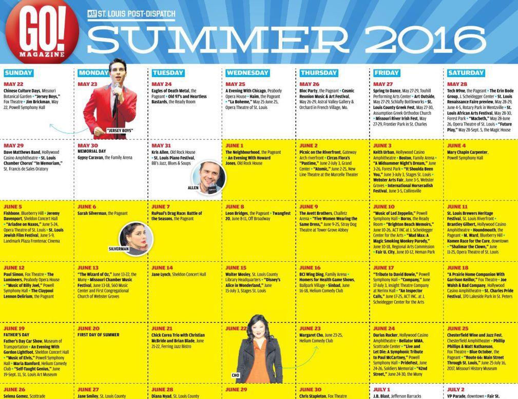Use this calendar to plan your summer fun