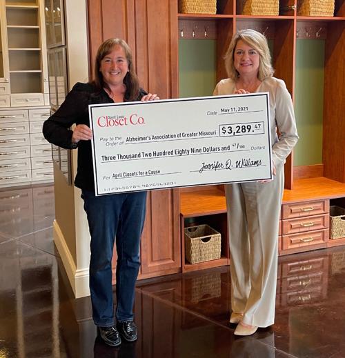 Saint Louis Closet Co. donates $3,289.47 to Alzheimer’s Association of Greater Missouri