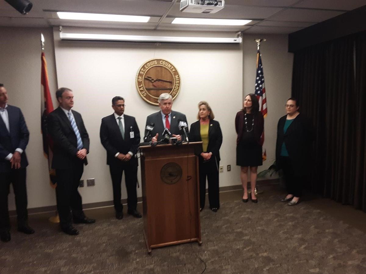 Gov. Mike Parson speaks on positive case of coronavirus