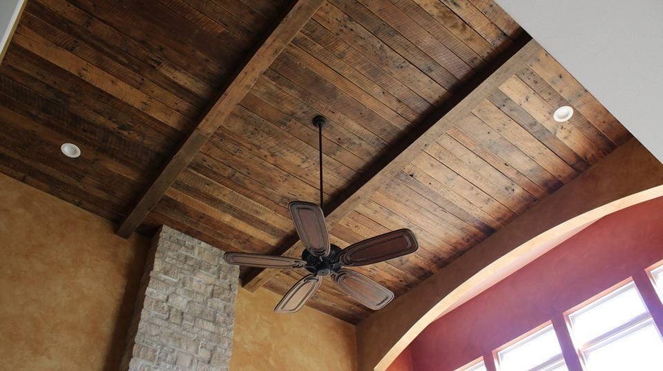 Made In St Louis Barn Wood Gets A Makeover Home And Garden Made In St Louis Barn Wood Ceiling