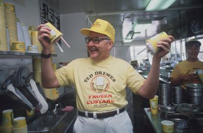 1988: Ted Drewes, Jr. and his family's famous concretes